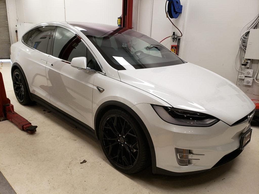 20200408_170403 Brixton Forged aftermarket performance wheels and tires installed for Tesla at Speed Projects Lab in Richmond.