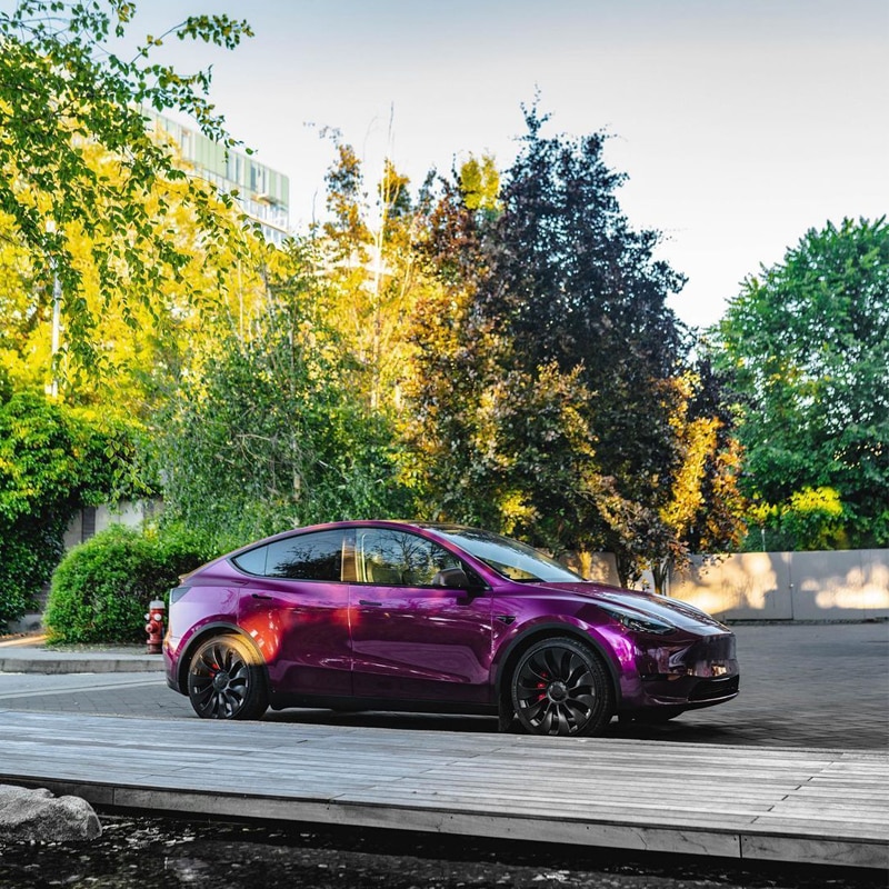 Tesla Y Performance - High Gloss Berry Pearl 2