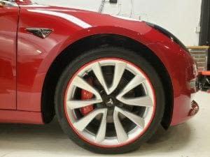 Alloygator wheel rim protected for Tesla Model S, 3, X, Y at Speed Projects Laboratory in Richmond
