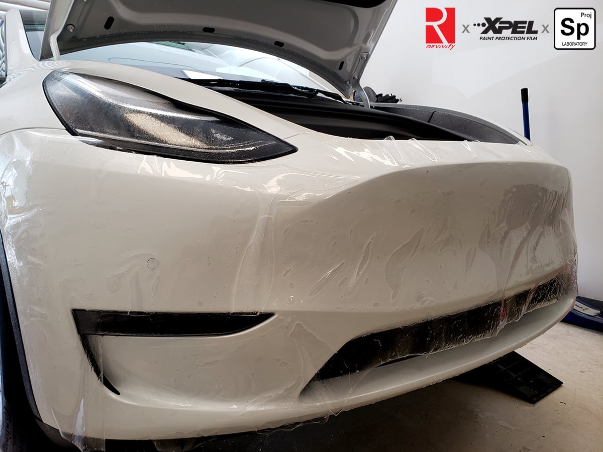 Tesla Model Y Front & Rear Bumper XPEL PPF & Revivify Self Heal Pro Ceramic  Coating - Speed Projects Lab