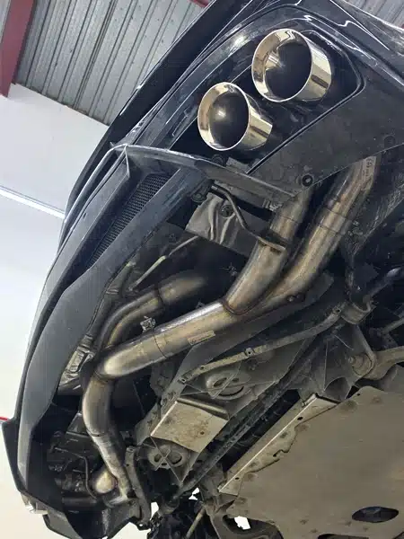 Corsa exhaust installation on Corvette C8 in Richmond BC