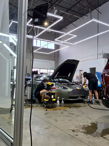 2006 Aston Martin V8 Vantage full front PPF installation at SPL Richmond BC